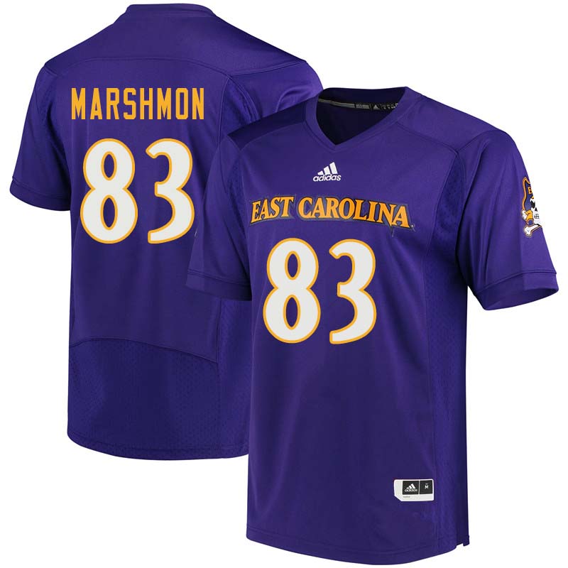Men #83 Cam Marshmon East Carolina Pirates College Football Jerseys Sale-Purple